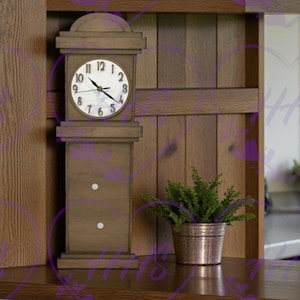 Unfinished MDF Grandfather Clock 26in | Farmhouse Tabletop Home Decor | DIY Paintable Vintage Cottage Core Shelf Accent