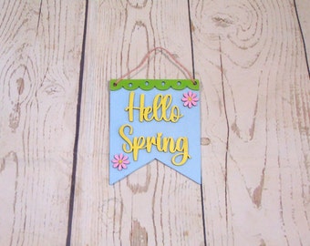 Springtime Greetings: A Small Blossom of Joy | Small Sign | Cheerful | Seasonal | Delightful | Whimsical | Vibrant | Unfinished MDF Kit