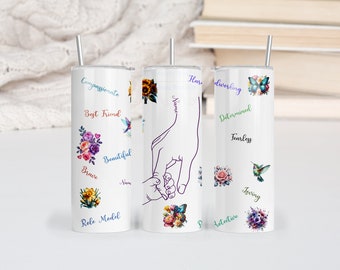 Customized Mother's Day Tumbler: Personalized Gift for Mom | Insulated Stainless Steel Mug with Name | Unique Present for Mom, Grandma, Aunt