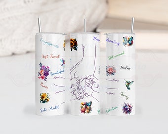 Customized Mother's Day Tumbler: Personalized Gift for Mom | Insulated Stainless Steel Mug with Name | Unique Present for Mom, Grandma, Aunt