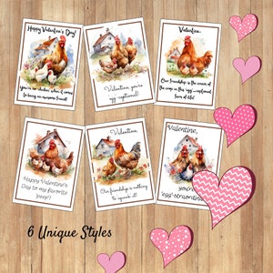 Clucktastic Chicken Pun Printable Valentines - tamanho 2,75 x 3,75, ideal para todas as idades, do ensino fundamental ao médio, crianças, adolescentes e adultos