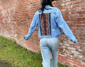 Women's Western Denim Jacket with Pendleton® Wool Inlay