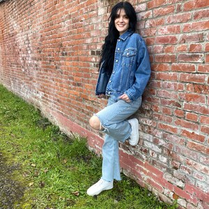 Women's Western Denim Jacket with Pendleton® Wool Inlay image 2