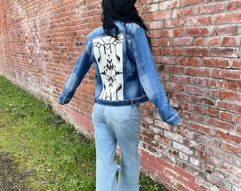 Women's Western Denim Jacket with Pendleton® Wool Inlay