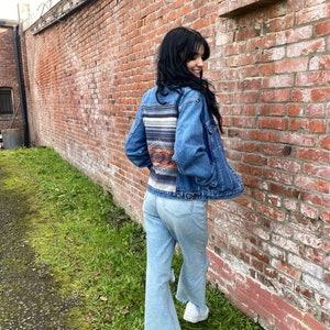 Women's Western Denim Jacket with Pendleton® Wool Inlay image 1