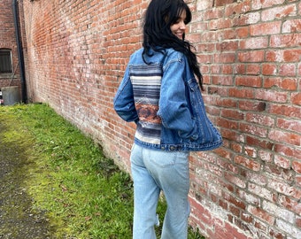 Women's Western Denim Jacket with Pendleton® Wool Inlay