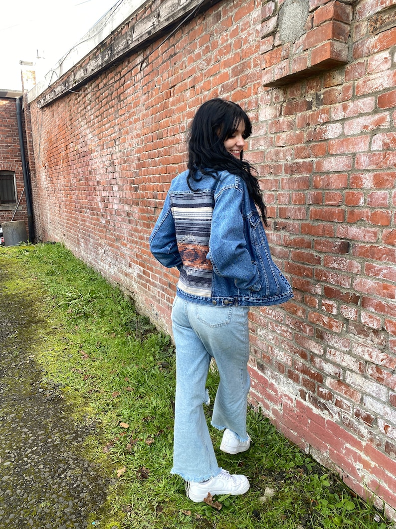Women's Western Denim Jacket with Pendleton® Wool Inlay image 1