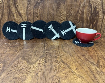Wool Coasters Set of Six (6)