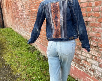 Women's Western Gap Denim Jacket with Pendleton® Wool Inlay