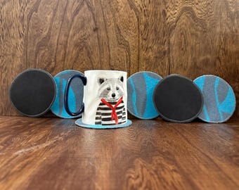Wool Coasters Set of Six (6)