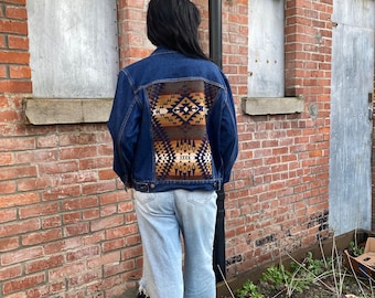 Women's Western Denim Jacket with Pendleton® Wool Inlay