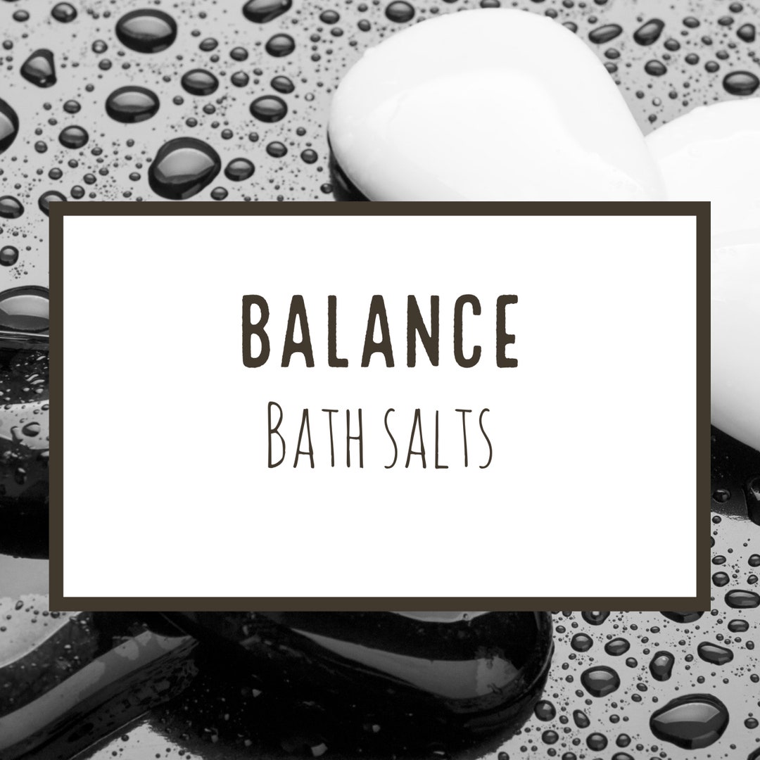 Balance Bath Salts Epsom Salt Dead Sea Salt Lavender Flower Etsy