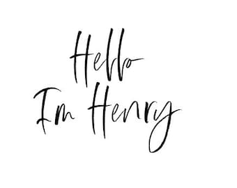 Custom Hello Im Baby Name SVG - Etsy