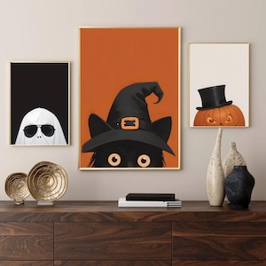 Halloween Printable Wall Art, Halloween Art Prints,Halloween Decoration, Halloween Gallery wall set, Digital Print,Spooky Wall Art