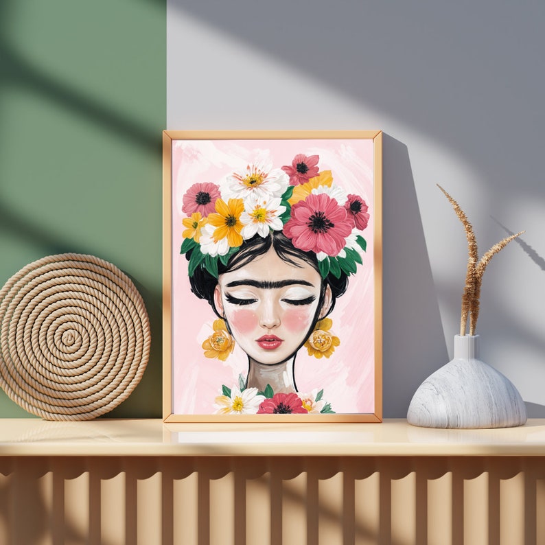 Frida Kahlo Print, Frida Kahlo Wall Art, Frida Kahlo Pop Art, Frida ...