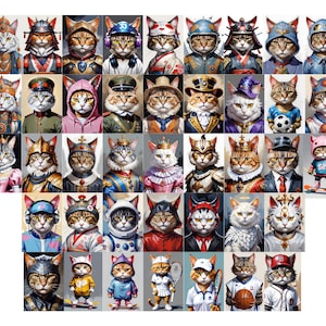 Custom Cat Portrait Template – Trendy Pet Printable – Personalized Cat Wall Art – Modern Pet Poster – Digital Download – Pet Lover Gift