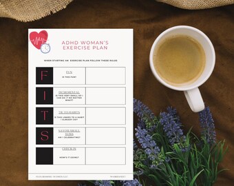 Printable ADHD Exercise Plan for Women | Therapist Designed (Digital Download)
