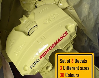 6 x Ford Performance Brake Caliper Vinyl Decals Sticker (LETTERING ONLY)