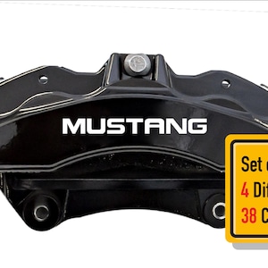8 x Ford Mustang (verschillende stijl) sticker remklauw vinylstickers (ALLEEN LETTERS EN LOGO)