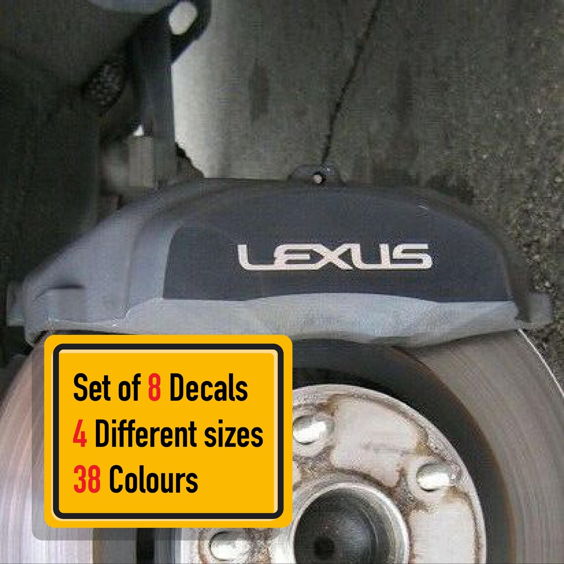 8 X Lexus F Sport (different Style) Brake Caliper Vinyl Decals Stickers ...