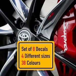 8 x Toyota Supra (Different Style) Brake Caliper Vinyl Decals Stickers (LOGO only)