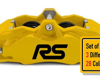 6 x Ford RS (Different Style) Brake Caliper Vinyl Decals Stickers (LOGO only)