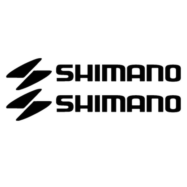 2 x Shimano met logo race- of mountainbikestickers vinylstickers
