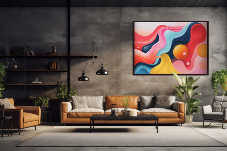 Abstract Art With Organic Shapes and Waves - Etsy