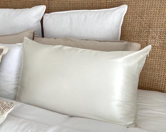 100% Maulbeerseide Kissenbezug 22 Momme, Reißverschluss-Schließung Kissenbezug aus reiner Seide Schönheitsgeschenk für Mama oder Oma Muttertagsgeschenk Luxus
