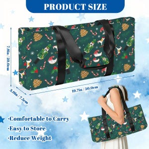 Christmas Mahjong Bag Set, Nutcracker Mahjong Tote Bag, Holiday Mahjong Tile Storage, Festive Mahjong Rack Bag, Christmas Mahjong Gift image 4