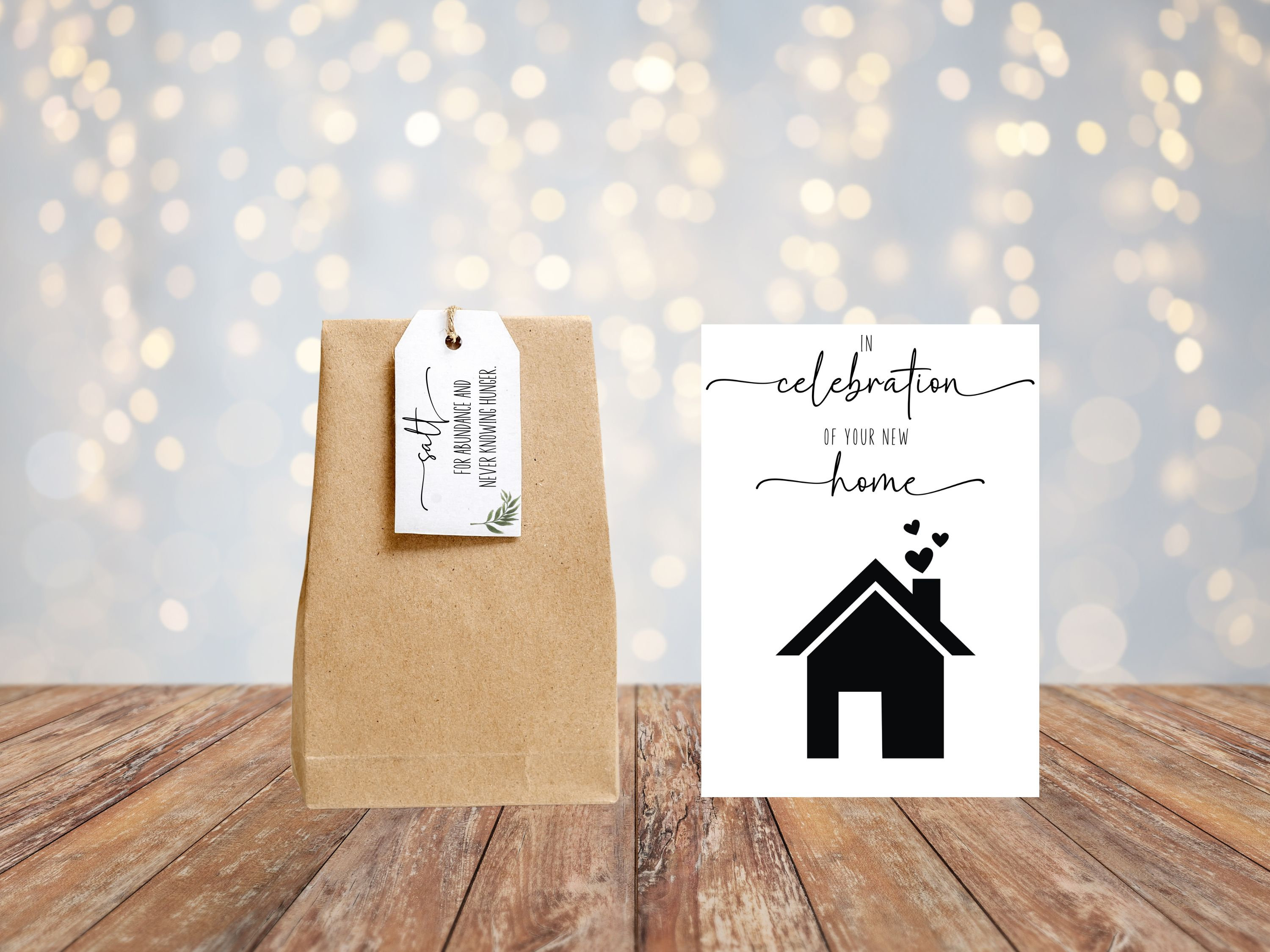 Printable Housewarming Gift Tags Bread Salt Wine New Home Owners, New ...