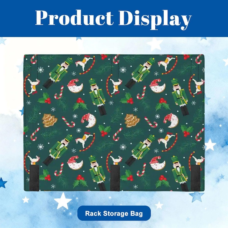 Christmas Mahjong Bag Set, Nutcracker Mahjong Tote Bag, Holiday Mahjong Tile Storage, Festive Mahjong Rack Bag, Christmas Mahjong Gift image 7
