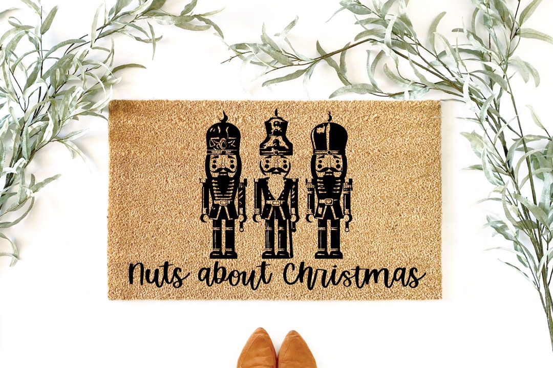 NUTS About Christmas Nutcracker Doormat, Nutcracker Christmas Doormat