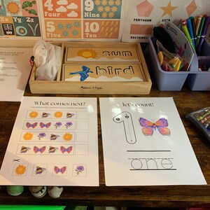 Let’s count preschool homeschool worksheets