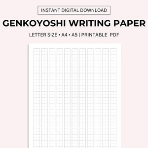 Genkoyoshi Briefpapier, Kanji Übungspapier, Japanisches Briefpapier