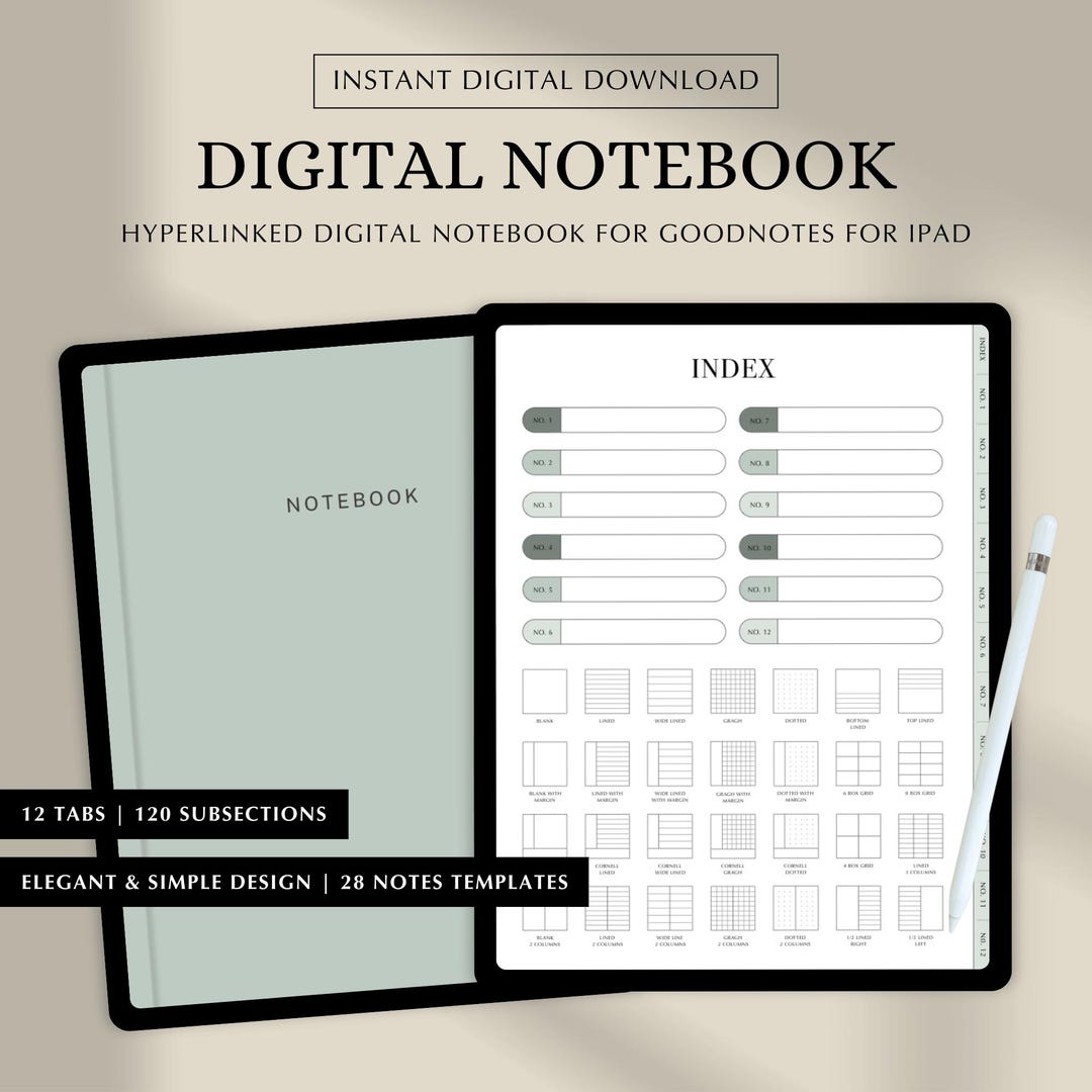 Digital Notebook, Cornell Notes, Student Notebook, Notability Template ...