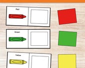 Color Matching Game Printable, Toddler Matching Activity, Preschool Learning, Montessori Material, Homeschool Resource