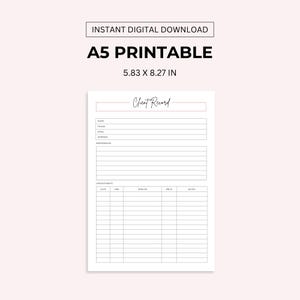 Client Record Printable: Appointment Tracker (Letter/A4/A5 PDF) image 5