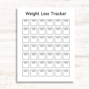 Weekly Weight Loss Tracker. Weight Tracker Printable. Fitness Challenge