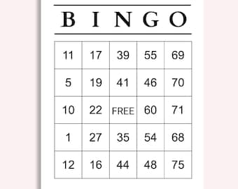 300 Jumbo Bingo Cards. Bingo Game. Bingo Printable