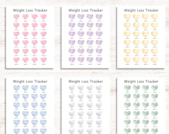 24-Week Weight Loss Tracker Printable (PDF)