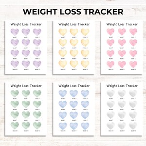 Gewichtstracker voor 12 weken afdrukbaar. Wekelijkse gewichtsverliestracker. Fitnessuitdaging
