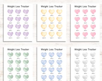 12 Week Weight Loss Tracker Printable (PDF)