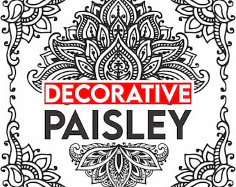 Pack vectoriel de motifs PAISLEY BUNLE élégants ornements pour gravure laser svg eps pdf