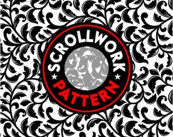 Ornement décoratif floral motif de gravure de défilement en filigrane Design vectoriel laser SVG EPS PDF