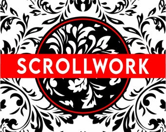 Decorative Scrollwork Ornament Pattern Filigree Floral Engraving Laser Vector Design SVG EPS PDF