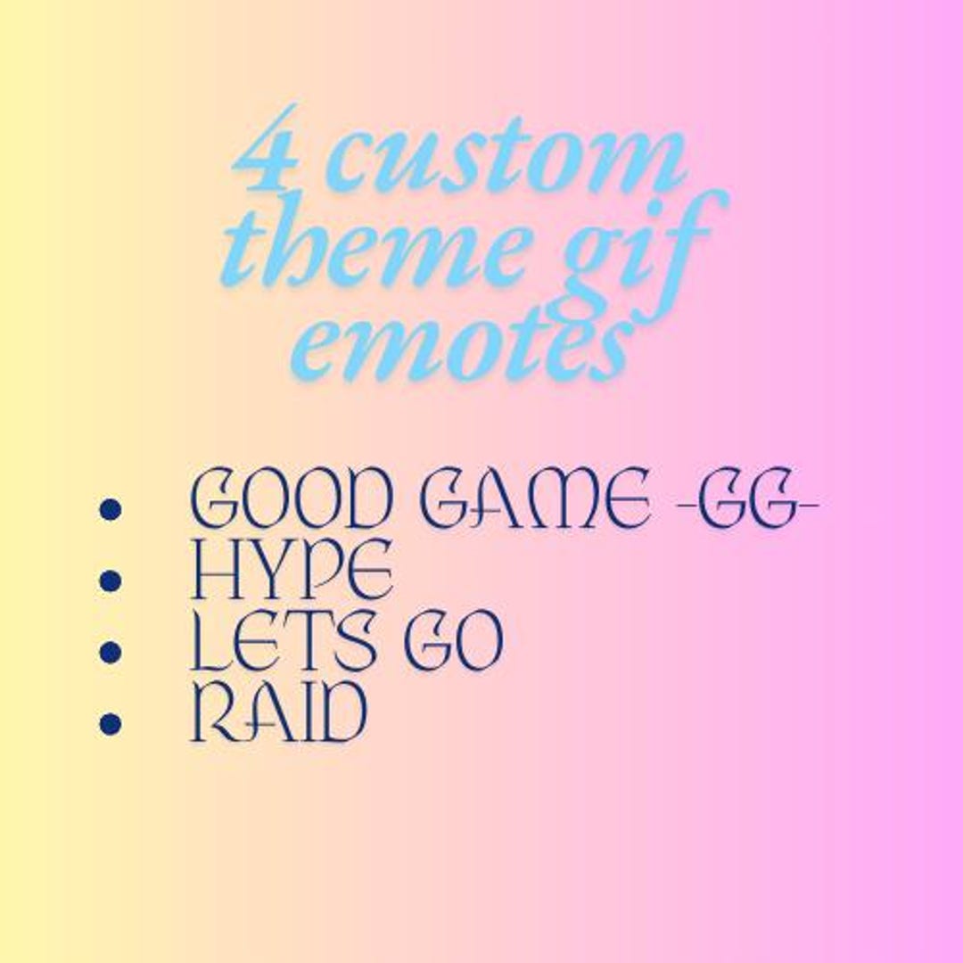 4 Custom Gif Emotes - Etsy