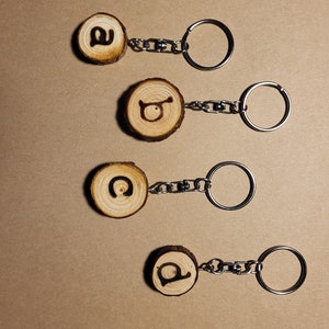 Letter initials keychains