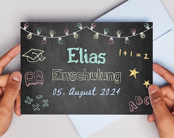 Invitation card, school enrollment, back to school invitation