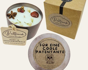 Handmade scented candle “For a cool godmother” – Personalizable gift for special moments